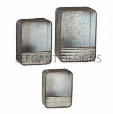 Grey Wp73 Metal Wall Pocket For Home