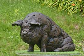 Pig Sculpture Bronze Pig Statue