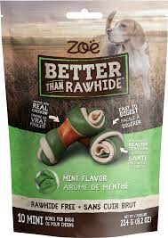 rawhide free dog bones en mint