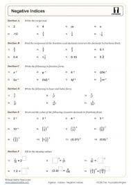 Indices Worksheets Pdf With Answers