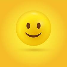 Premium Vector | Slightly smiling emoji face - happy fine emoticon in