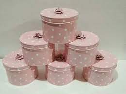 pink round metal gift box dimension 4 4 4
