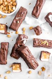 homemade snickers candy bars bakers table