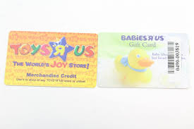 Babies r us gift cards can be traded in for buybuy baby egift cards.a $100 walmart gift card would be worth $95.23. Babies R Us Gift Card Toys R Us Card With Merchandise Credit 2 Pieces Combined Total 35 00 Property Room