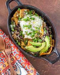 vegetarian hatch green chilaquiles with