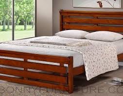 Joshua Wooden Bed Twin Queen Size