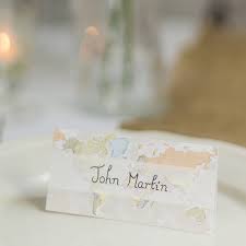 Classic World Map Wedding Place Cards Pack Of Ten By Maps