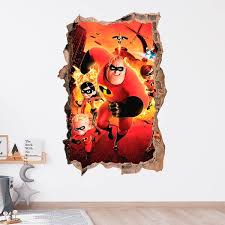 3d The Incredibles Wall Sticker Disney