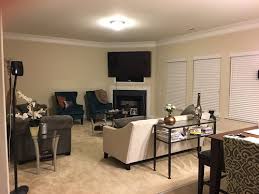 Furniture Layout In Corner Fireplace Room