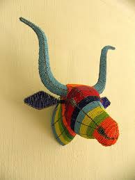 African Beaded Wire Animal Sculpture