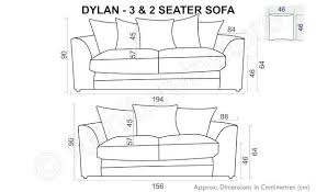 standard 3 seater sofa size seater