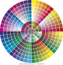 Round Vector Color Chart Printing Industry Stock Vector