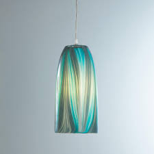 Turquoise Feather Glass Pendant Light Lights Glass