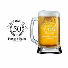 Personalised 50th Birthday Gift Beer
