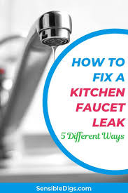 Determine where the leak is coming from. How To Fix A Kitchen Faucet Leak 5 Different Ways Kitchen Faucet Leaking Kitchen Faucet Fix Leaky Faucet