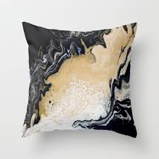 acrylic pour painting throw pillow by