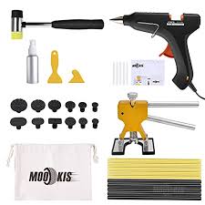 Like so many diy dent repair kits, properly using the kit requires patience. Review For Mookis Paintless Dent Repair Kit 34pcs Dent Removal Kit With Golden Dent Lifter Glue Gun Glue Sticks Rubber Hammer For Hail Damage Dent Remover