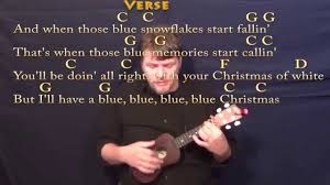 Blue Christmas Ukulele Cover Lesson In C With Chords Lyrics
