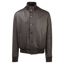 Brown Deer Leather Buttoned Jacket