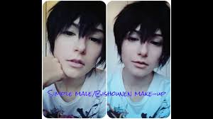 simple male bishōnen cosplay make up