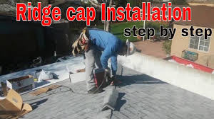 ridge cap shingles installation step