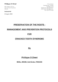 Pdf Cracked Tooth Syndrome
