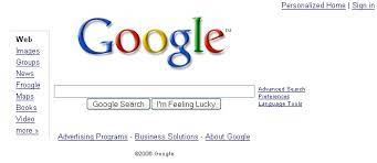 new google homepage design