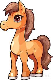 horse clipart cartoon horse with brown