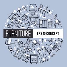 Furniture Pattern Vector Furnishings