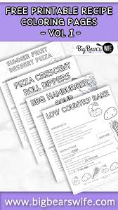Enjoy these free printable bible coloring pages, coloring sheets and coloring book pictures. Free Printable Recipe Coloring Pages Vol 1 Big Bear S Wife