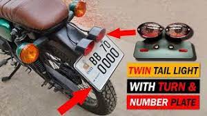 cafe racer tail lights with number