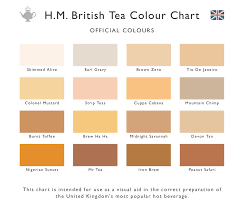 H M British Tea Colour Chart I Died And Went To Colour