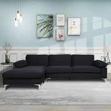 anysun velvet sectional sofa with