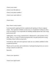 Download Veterinary Receptionist Cover Letter