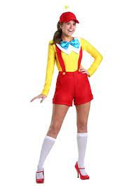 women s tweedle dee dum costume womens red yellow m fun costumes