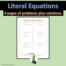 St Patrick S Day Literal Equations