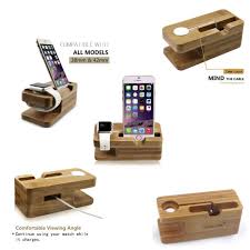 Bedside wooden docking station | simple diy. Stand Apple Watch Iphone Bamboo Wood Charging Bracket Docking Station 2 In 1 For Sale Online Ebay