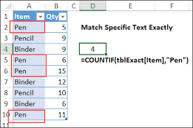 how to count specific items in excel list