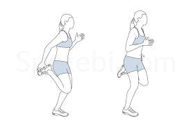 Butt Kicks Illustrated Exercise Guide