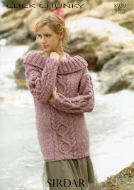 How to crochet the boat neck pullover with brittany. 8939 Sirdar Boat Neck Collar Cabled Long Sweater Dress Knitting Pattern To Fit Chest 32 To 42