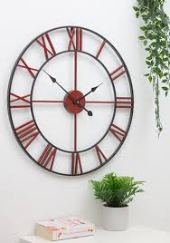 60cm Skeleton Wall Clock With Black