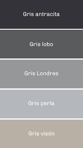 paletas de colores grises para la pared