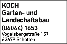 (employees and sales figures are modelled). Koch Ulrich Garten Und Landschaftsbau In Schotten In Das Ortliche