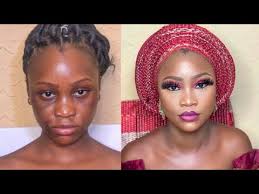 makeup transformation nigerian bridal