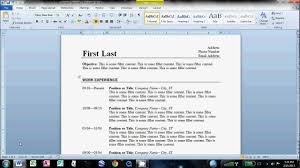 Word is a popular alternative, but it has a good chance of messing up your resume formatting. How To Make An Easy Resume In Microsoft Word Youtube