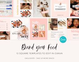 beauty insram template kit for canva