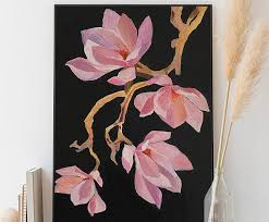 Magnolia Original Painting Flower Wall