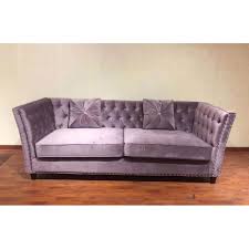 purple chesterfield sofa set