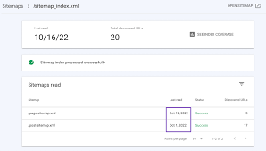 in sitemap google search console