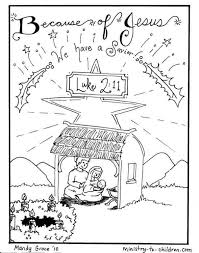 Show your kids a fun way to learn the abcs with alphabet printables they can color. Nativity Scene Coloring Pages Jesus Is Here Ministry To Children